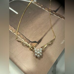 Vintage Tasaki 18K Gold Akoya Pearls Necklace